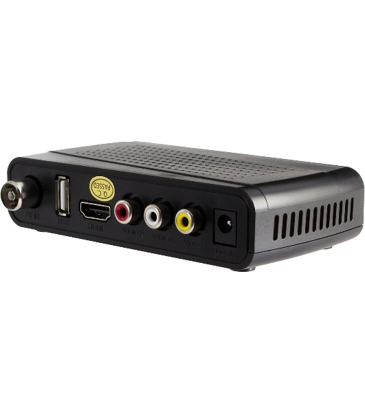 Приставка для цифрового ТВ Hyundai H-DVB520 черный, DVB-T2, DVB-T, DVB-C, HDMI, USB 2.0 х2