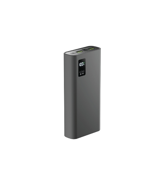 Портативный аккумулятор OLMIO QR-20, 20000mAh, 22.5W, QuickCharge3.0/PowerDelivery, LCD, серый