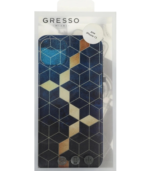 Чехол (клип-кейс) Gresso Meridian, для iPhone 13, синий gr17aaae8890