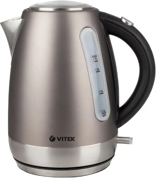Чайник электрический Vitek VT-7025 (ST) 1850-2200 Вт/Макс объем 1.7 л/Корпус из нерж стали.Скрытый нагр элемент