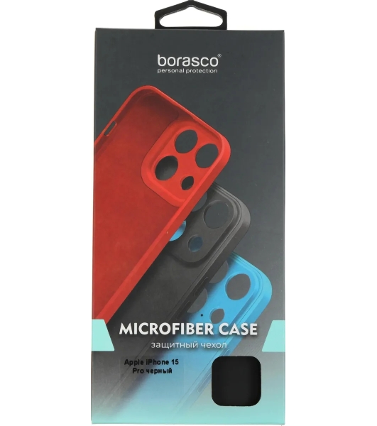 Чехол (клип-кейс) BoraSCO для Apple iPhone 15 Pro черный (72429)