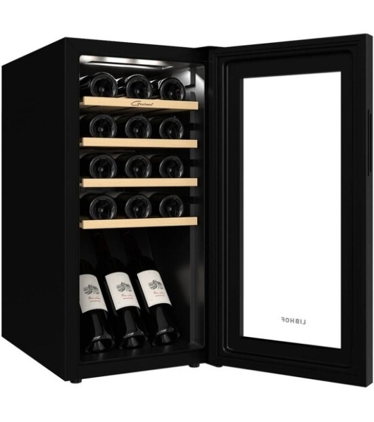 Винный шкаф Libhof GM-15 черный, 40 л, 1 отсек, 15 бут., класс A