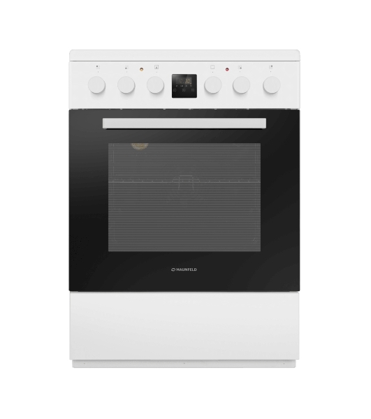 Плита электрическая Maunfeld MEC67CW08TD белый, конфорок 4 шт, духовка 59 л, 60 см x 85 см x 60 см