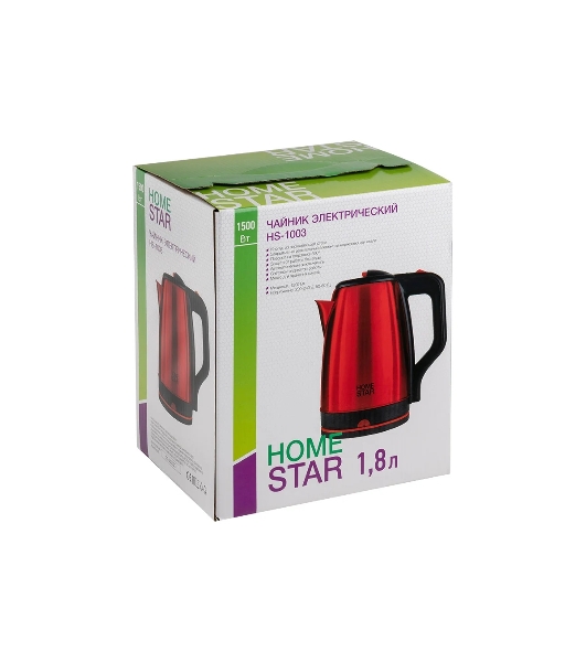Чайник электрический HOMESTAR HS-1003 красный (107001)