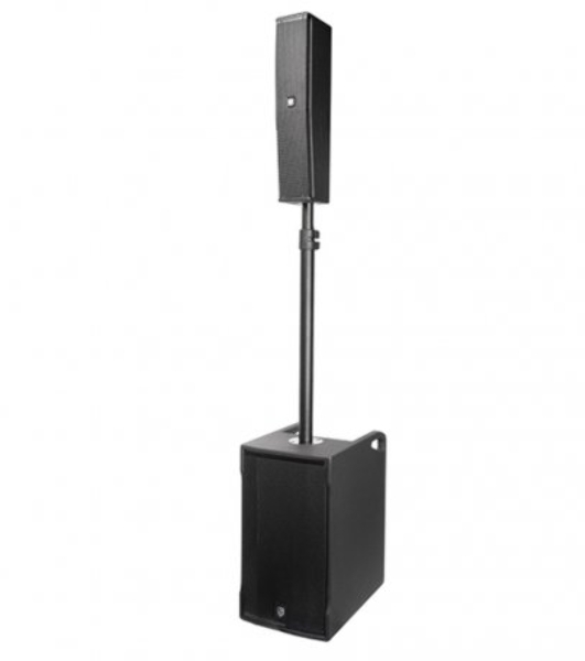 Комплект акустических систем INTREND ITSPK-VOX28 сабвуфер (2х8', 400Вт, 115dB, 40-250Гц) и звуковая колонна (4x3', 160Вт, 121dB, 190Гц-20кГц), 4-канальный микшер, MP3 плеер (USB+SD card), Bluetooth, стойка с коммутацией в комплекте (3 места)