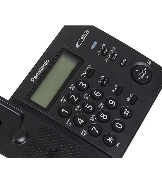 Телефон проводной Panasonic KX-TS2356RUB черный АОН,Caller ID,ЖКД,блокировка набора,выключение микрофона