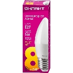 Лампа светодиодная ОНЛАЙТ 71634 OLL-C37-8-230-2.7K-E27-FR 8Вт свеча 2700К теплый белый E27 560лм 176-264В, фото2