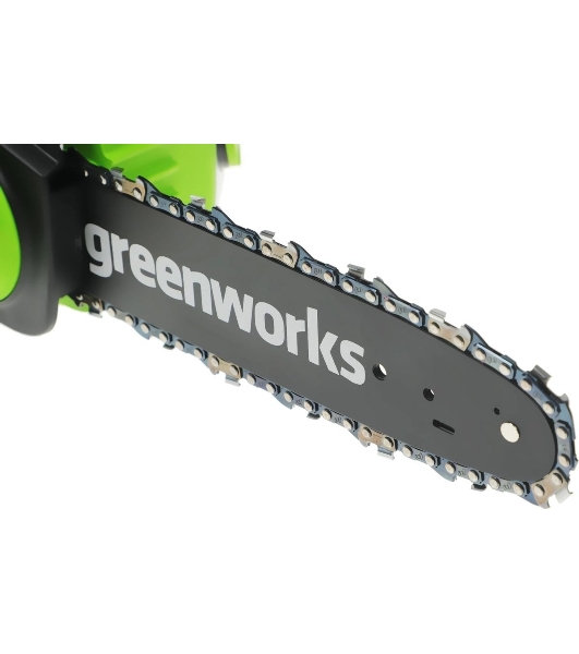 Цепная пила аккумуляторная GreenWorks G24CS25K4, 24V, 25 см, c АКБ 4А·ч и ЗУ (2007707UB)