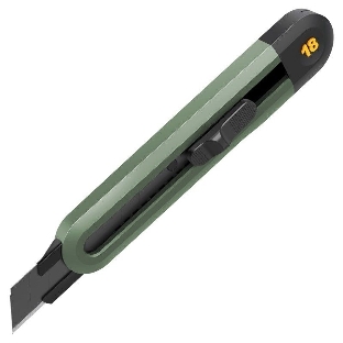 Технический нож Home Series Green Deli HT4018L ширина лезвия 18мм, эксклюзивный дизайн, корпус из высококачественного софттач пластика
