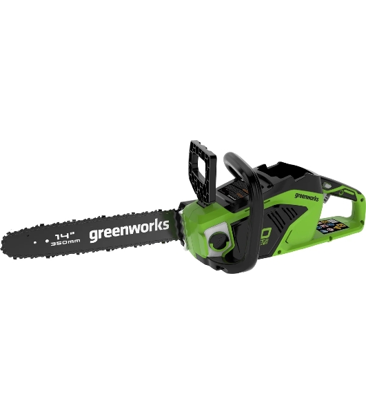 Цепная пила аккумуляторная (2005707UA) GreenWorks GD40CS15, 40V, 35 см, бесщеточная, 1,5 КВТ, с АКБ 2АЧ и ЗУ