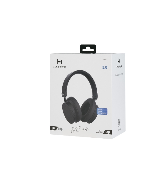 Беспроводные наушники Harper HB-715 черный, накладные, Bluetooth, складная конструкция, до 24 ч.