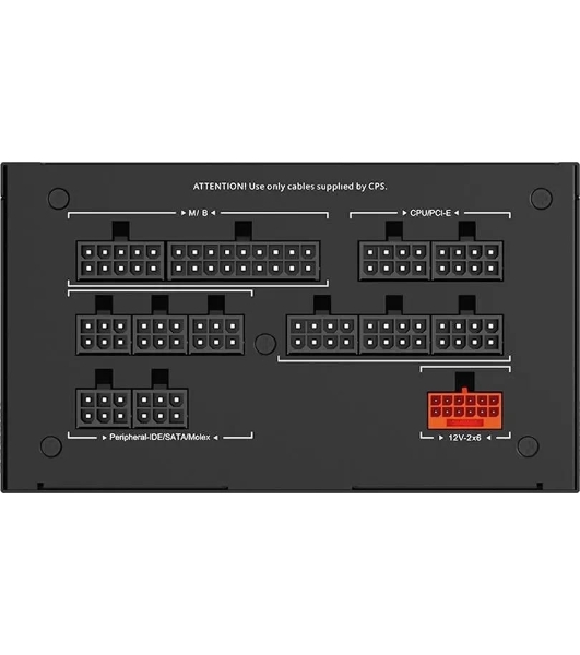 Блок питания PCCooler P5-YS1000-G1F, 1000Вт, 80 PLUS Gold, 135мм, модульный, черный
