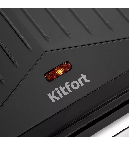 Сэндвичница Kitfort КТ-3666 800Вт черный/серебристый
