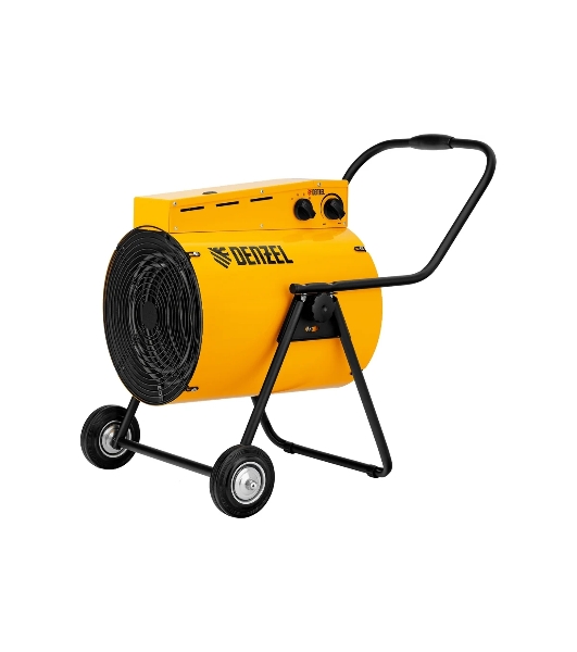 Тепловая пушка Denzel SFH-15000, 400 В, желтый, 120/9000/15000 Вт, 150 м2, термостат