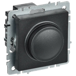 Светорегулятор поворотно-нажимной IEK Brite СС10-1-0-БрЧ (BR-D20-0600-K02) 600 Вт черный