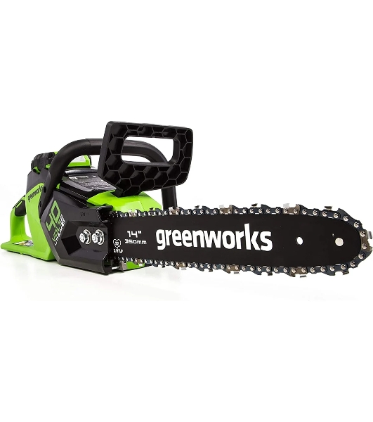 Цепная пила аккумуляторная (2005707UA) GreenWorks GD40CS15, 40V, 35 см, бесщеточная, 1,5 КВТ, с АКБ 2АЧ и ЗУ