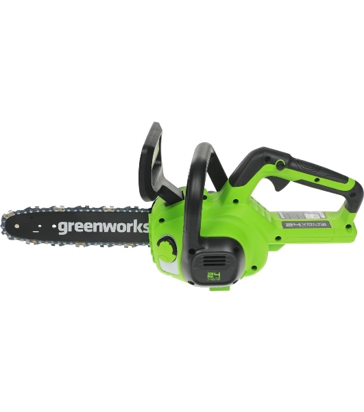 Цепная пила аккумуляторная GreenWorks G24CS25K4, 24V, 25 см, c АКБ 4А·ч и ЗУ (2007707UB)