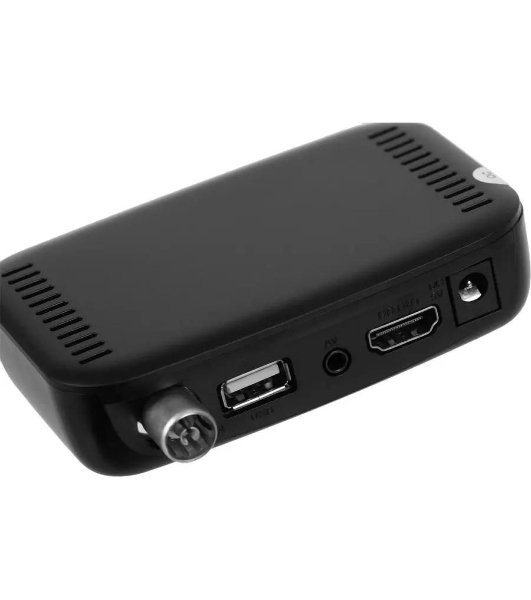 Приставка для цифрового ТВ Hyundai H-DVB460 черный, DVB-T2, DVB-T, DVB-C, HDMI, USB 2.0 х2