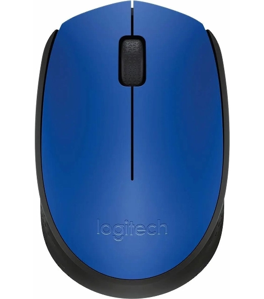 Мышь беспроводная Logitech M171 синий, 1000 dpi, радиоканал, USB, кнопки - 3