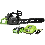 Цепная пила аккумуляторная (2005707UA) GreenWorks GD40CS15, 40V, 35 см, бесщеточная, 1,5 КВТ, с АКБ 2АЧ и ЗУ, фото9