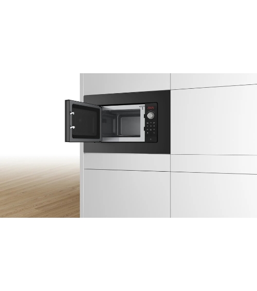 Встраиваемая микроволновая печь Bosch BFL623MB3 черный, 20 л, 800 Вт, переключатели - поворотный механизм/сенсор