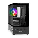 Компьютерный корпус Minitower ExeGate i3 SEA LE-NPX500 (mATX, БП 500NPX, 1хUSB+1хUSB 3.0, HD аудио, черный, передняя и боковая панели - закаленное стекло), фото 1