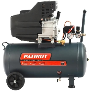 Компрессор поршневой безмасляный Patriot Professional 50-340, 340 л/мин, 8 бар, 2000 Вт, 50 л, быстросъемный 1/4' + 'елочка'