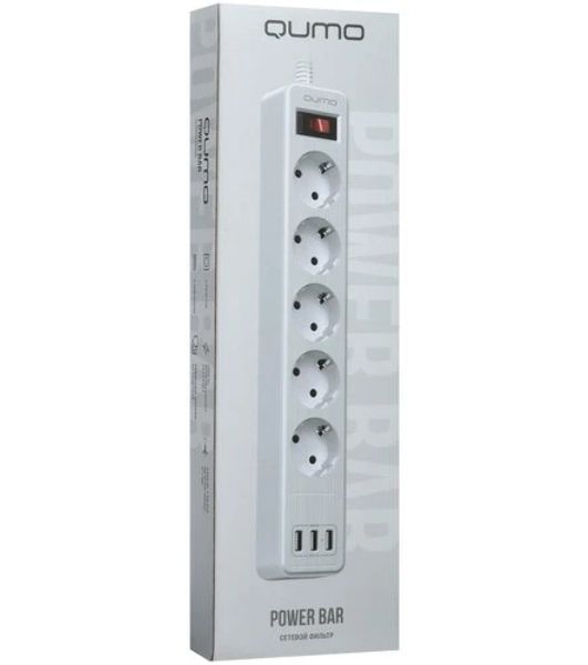 Сетевой фильтр QUMO Power Bar 5SP4U (P-0005), белый