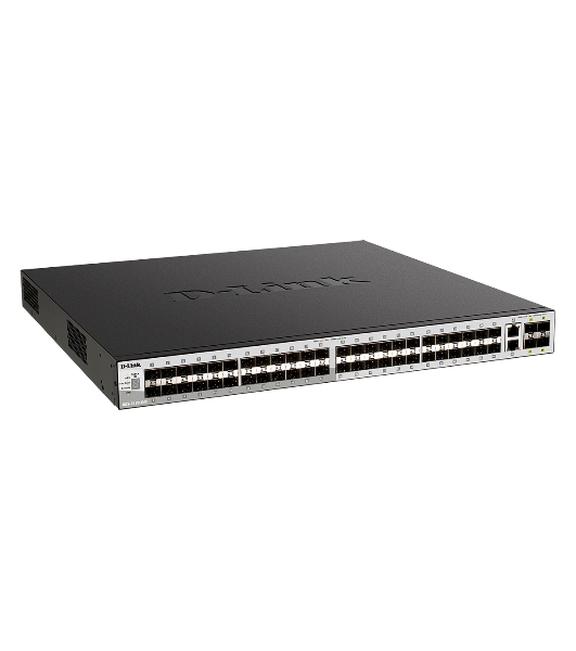 Коммутатор D-Link DGS-3130-54S/B1A, 48×1 Гбит/с SFP + 2×10 Гбит/с Base-T + 4×10 Гбит/с SFP+, управляемый