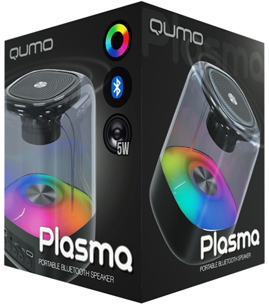 Акустическая система QUMO Plasma ВТ 0082 5 ВТ объемное звучание RGb подсветка