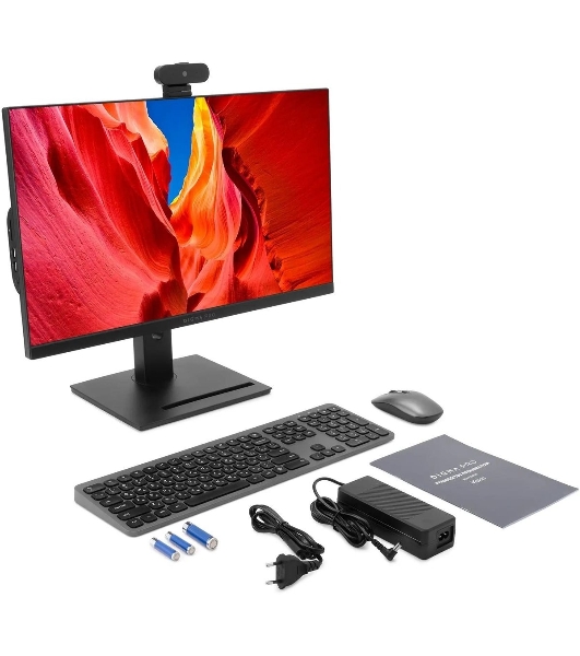 Моноблок Digma Pro Vision 23.8' Full HD i5 1235U (1.3) 16Gb SSD 512Gb UHDG CR Windows 11 Pro Eth WiFi BT 90W клавиатура мышь Cam черный 1920x1080