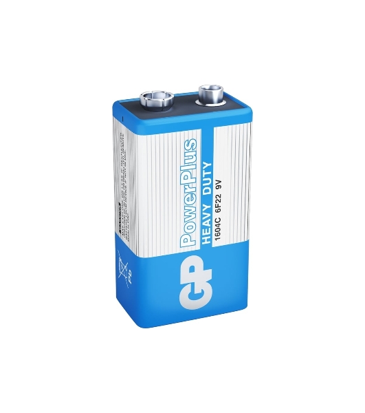 Солевая батарейка GP PowerPlus 9V Крона - 1 шт. в пленке