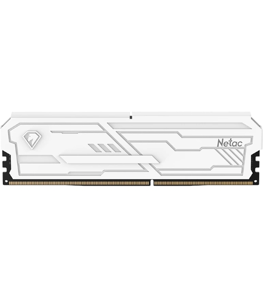 Оперативная память Netac Shadow III, DDR4, 8GB (1x8GB), 3200 MHz, CL16, с радиатором, белый