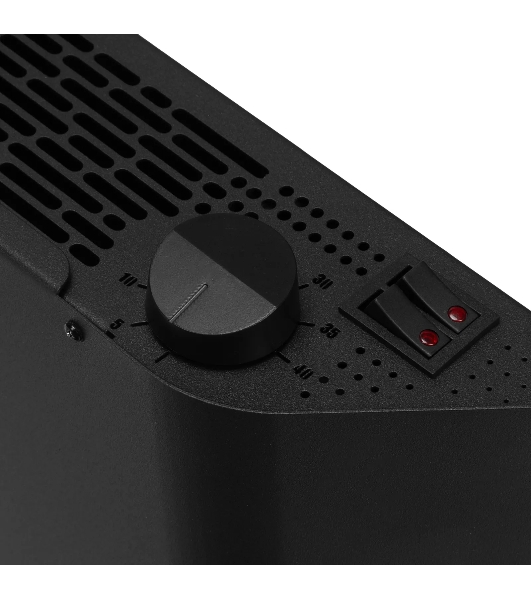 Конвектор электрический Denzel XCE-1500B черный, 1500 Вт, 20 м2, термостат