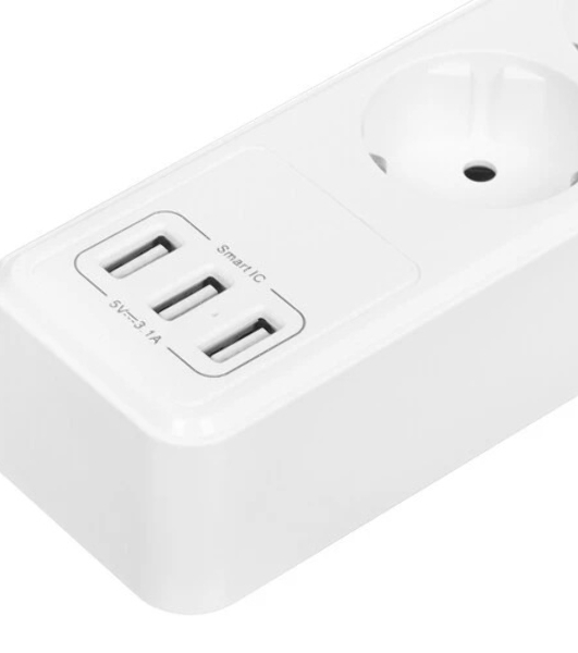 Сетевой фильтр QUMO Power Bar 5SP4U (P-0005), белый