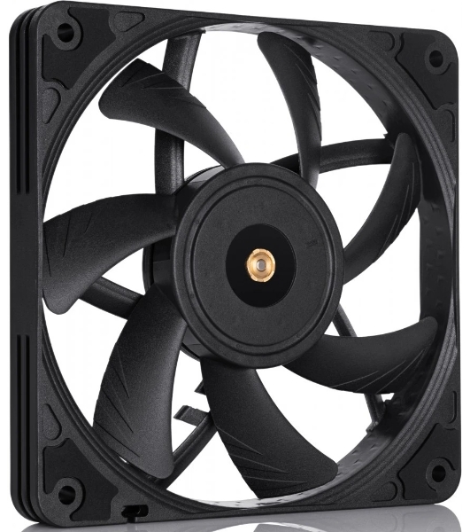 Вентилятор корпусной Noctua NF-A12x15 PWM chromax.black.swap, 120x15 мм (slim), 0-1850 об/мин, 23.9 дБ, 4-pin PWM, 94.2 м³/ч, черный, сменные антивибрационные подушки