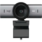 Веб-камера Logitech MX Brio 3840x2160, 30 кадр/с, USB Type-C, микрофон (2 шт, шумоподавление), автоматическая фокусировка, автоосвещение, HDR, шторка приватности, слежение за лицом, универсальное крепление, серебристый, фото 1