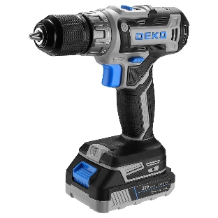 Дрель-шуруповерт Deko DKCD20V ONE+, 20 В, 2 Ач, 45 Нм, щеточный