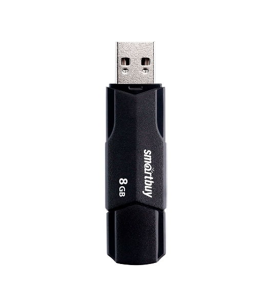 Флешка USB Smartbuy CLUE Black (SB8GbCLU-K), 8Gb, USB 2.0, R/W 20/10, черный
