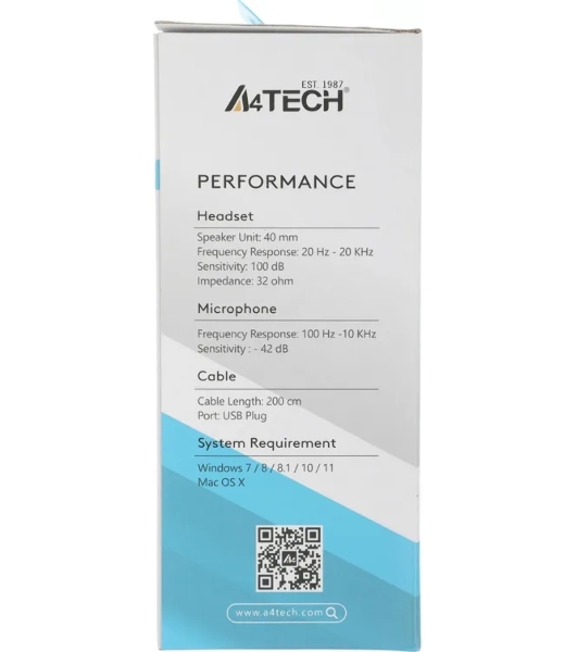 Гарнитура A4Tech Fstyler FH100U желтый/черный, проводная