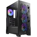 Корпус AZZA Aerohex Black, Midi-Tower, чёрный, 4 x 120 мм, фото 1