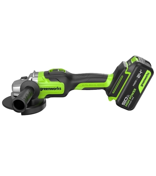 Углошлифовальная машина Greenworks GD24AG 10500об/мин рез.шпин.:M14 d=125мм (3200207CUG)
