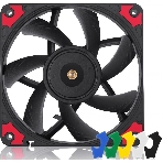 Вентилятор корпусной Noctua NF-A12x15 PWM chromax.black.swap, 120x15 мм (slim), 0-1850 об/мин, 23.9 дБ, 4-pin PWM, 94.2 м³/ч, черный, сменные антивибрационные подушки, фото 1