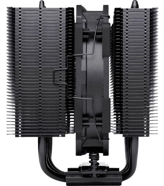 Кулер для процессора Noctua NH-D12L chromax черный, 120 мм, медь, 0-2000 об/мин, 22.6 дБ, 4 pin PWM, 148 Вт, высота 145 мм
