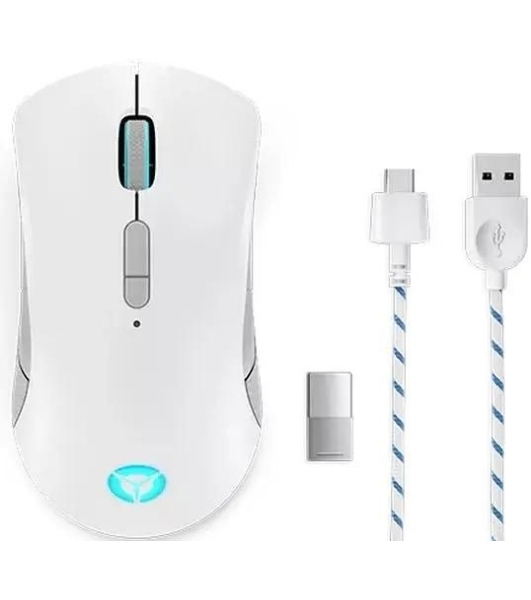 Мышь беспроводная/проводная Lenovo Legion M600 белый, 16000 dpi, радиоканал, Bluetooth, USB, кнопки - 9