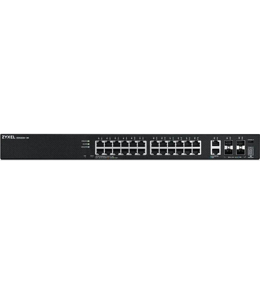Коммутатор Zyxel XGS2220-30 L3 Access switch, rack 19', 24xRJ-45: 1G, 2xRJ-45: 1/2.5/5/10G, 4xSFP+, standalone/cloud management