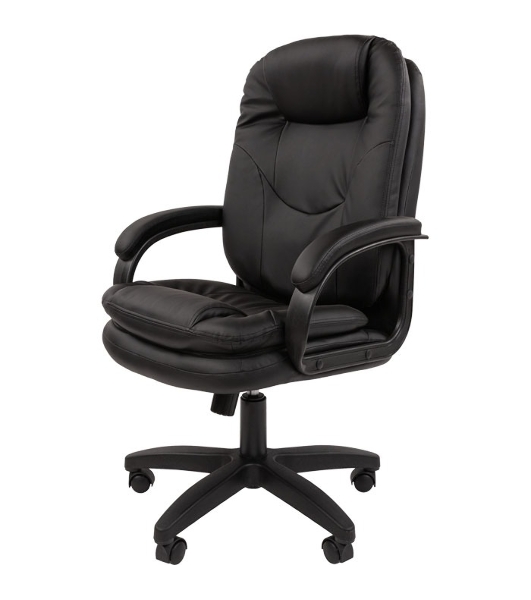 Кресло Chairman 668 LT NEW черный, экокожа, 120 кг