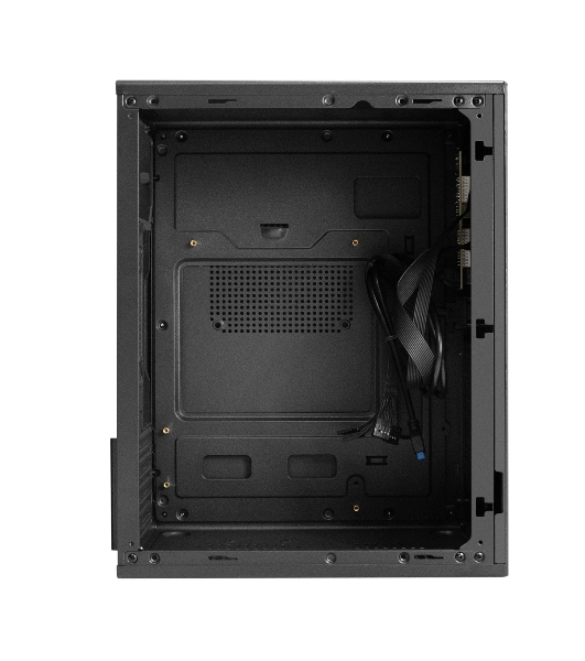 Компьютерный корпус Minitower ExeGate BAA-308MUC-UNS350 (mATX, БП UNS350 с вент. 12см, 1хUSB+1хUSB 3.0+1хTypeC, HD Audio, черный)