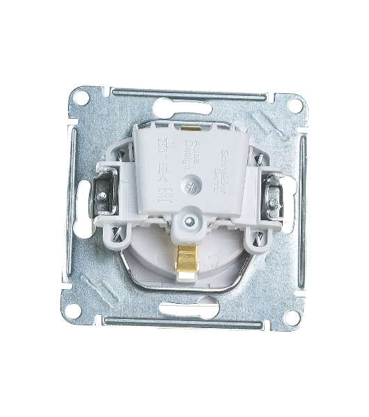 Механизм розетки 1-м СП AtlasDesign AQUA с заземл. защ. шторки с защ. крышкой 16А IP44 белый, SchE ATN440146