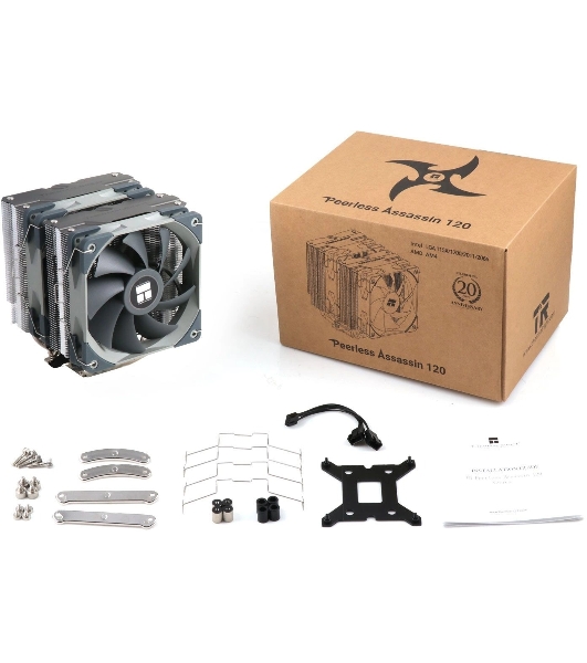 Устройство охлаждения(кулер) Thermalright Peerless Assassin 120 серый Soc-AM5/AM4/1151/1200/1700 серый 4-pin 25.6dB Al+Cu 750gr Ret (PA120)